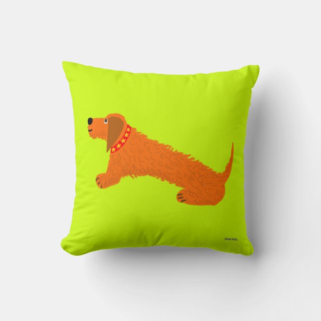 Kunstkussen: Dachshund Dog. Sause Dog. Digory Kussen (Voorkant)