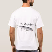 Kunstlaas, rugleuning, Vis T-shirt (Achterkant)