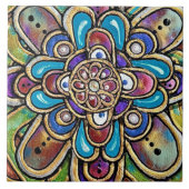 Kunstland Bloem Tegeltje (Voorkant)