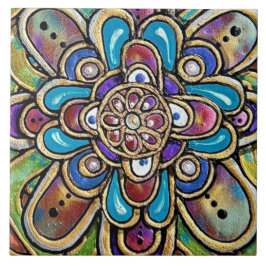 Kunstland Bloem Tegeltje