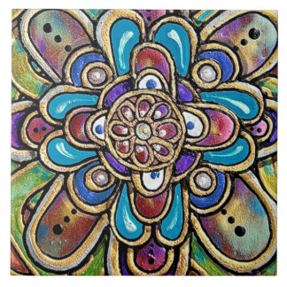 Kunstland Bloem Tegeltje