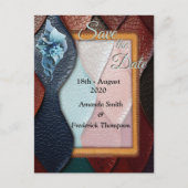 Kunstleer Textuur Kunst design Aankondigingskaart (Voorkant)