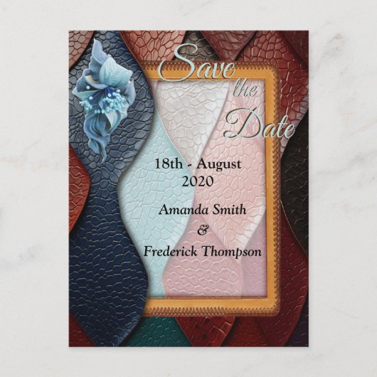 Kunstleer Textuur Kunst design Aankondigingskaart (Voorkant)