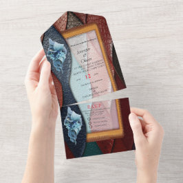 Kunstleer Textuur Kunst design All In One Uitnodiging