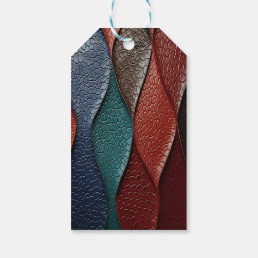 Kunstleer Textuur Kunst design Cadeaulabel (Achterkant)