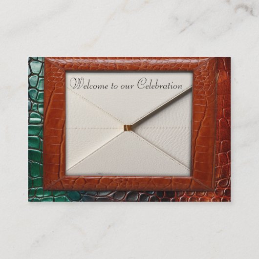 Kunstleer Textuur Kunst design Informatiekaartje (Achterkant)