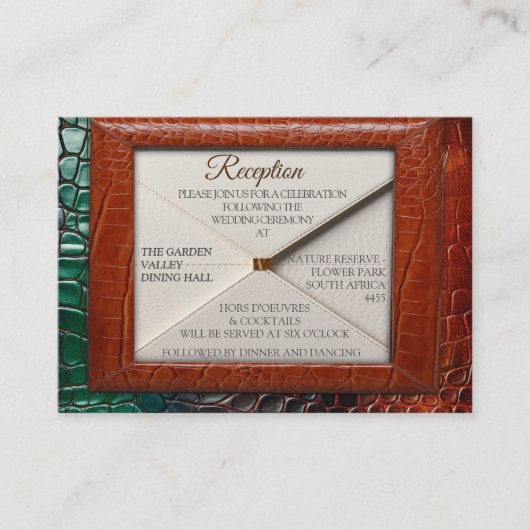 Kunstleer Textuur Kunst design Informatiekaartje (Voorkant)