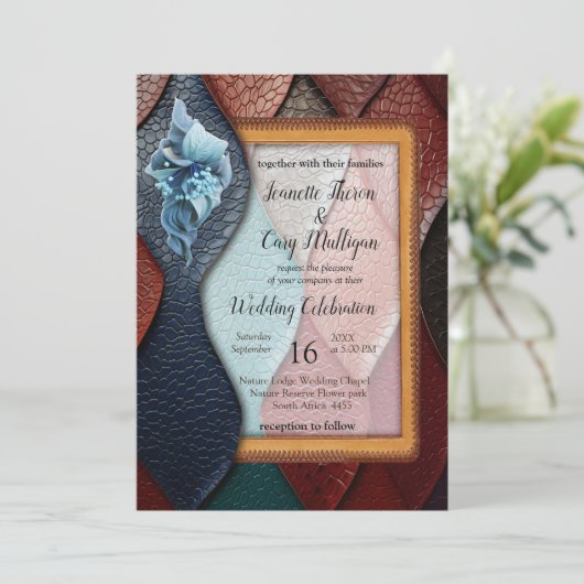 Kunstleer Textuur Kunst design Kaart (Staand voorkant)