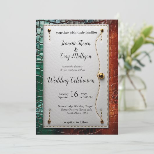 Kunstleer Textuur Kunst design Kaart (Staand voorkant)