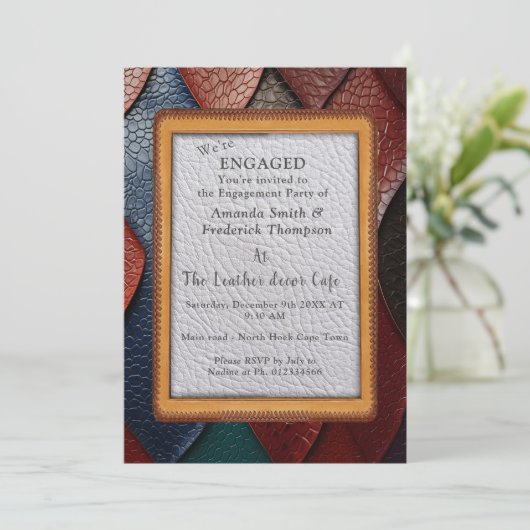 Kunstleer Textuur Kunst design Kaart (Staand voorkant)