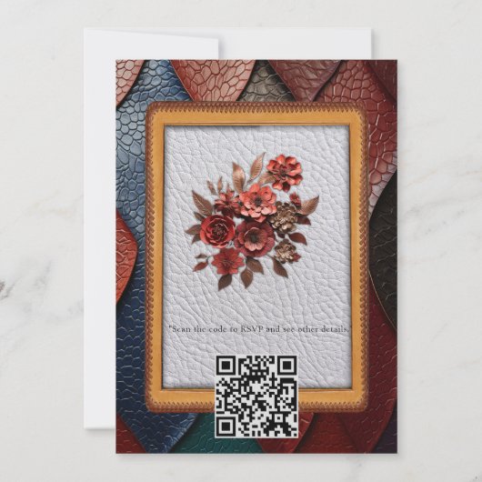 Kunstleer Textuur Kunst design Kaart (Achterkant)