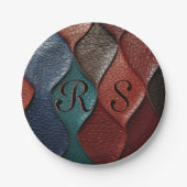 Kunstleer Textuur Kunst design Papieren Bordje (Voorkant)