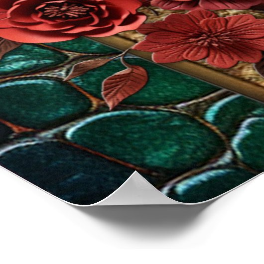 Kunstleer Textuur Kunst design Poster (Hoek)