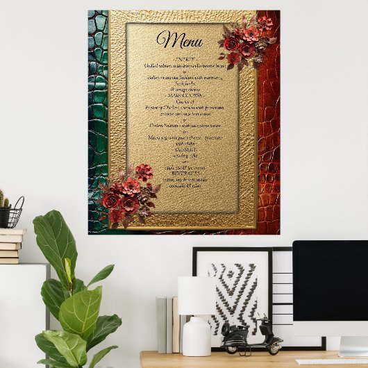 Kunstleer Textuur Kunst design Poster (Thuiskantoor)