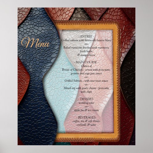 Kunstleer Textuur Kunst design Poster (Voorkant)