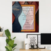 Kunstleer Textuur Kunst design Poster (Thuiskantoor)