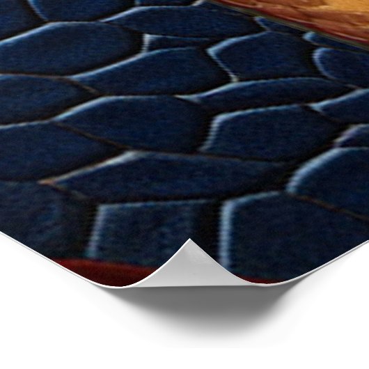 Kunstleer Textuur Kunst design Poster (Hoek)