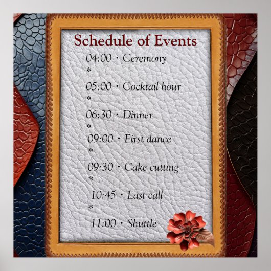 Kunstleer Textuur Kunst design Poster (Voorkant)