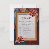 Kunstleer Textuur Kunst design RSVP Kaartje (Voorkant)