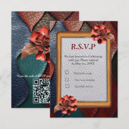 Kunstleer Textuur Kunst design RSVP Kaartje