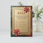 Kunstleer Textuur Kunst design RSVP Kaartje (Staand voorkant)