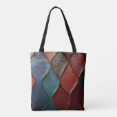 Kunstleer Textuur Kunst design Tote Bag (Achterkant)