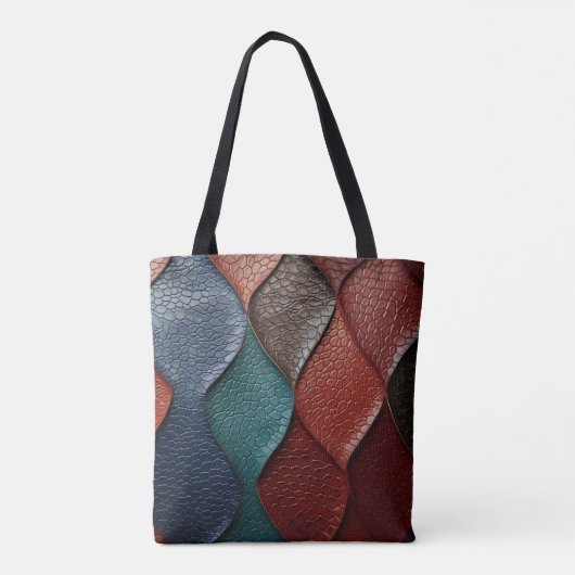 Kunstleer Textuur Kunst design Tote Bag (Achterkant)