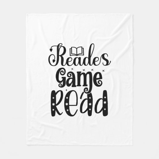 Kunstleeslezen lezen lezen Game lezen Fleece Deken (Voorkant)