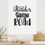 Kunstleeslezen lezen lezen Game lezen Poster (Keuken)