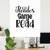 Kunstleeslezen lezen lezen Game lezen Poster (Thuiskantoor)