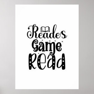 Kunstleeslezen lezen lezen Game lezen Poster
