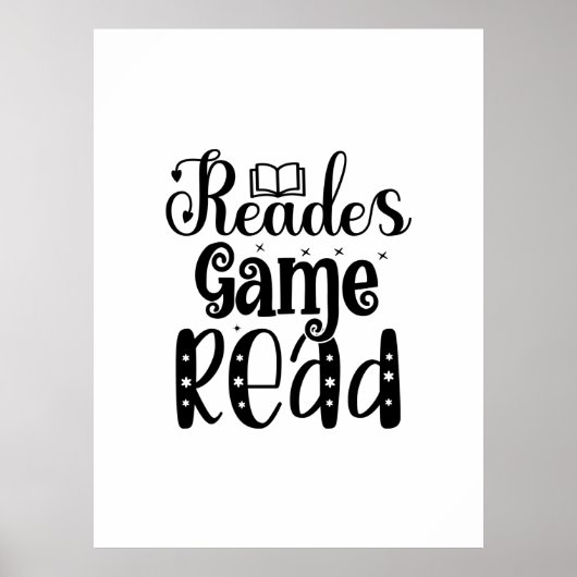 Kunstleeslezen lezen lezen Game lezen Poster (Voorkant)
