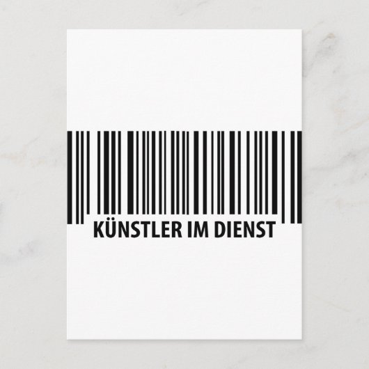 Künstler im Dienst Barcode pictogram Briefkaart (Voorkant)