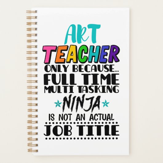 Kunstleraar alleen omdat fulltime multitasking planner (Voorkant)