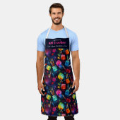 Kunstleraar | Als een gewone leraar Monogram Schort (Gedragen)