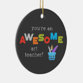 Kunstleraar appreciatiedag verf penseel, Geweldige Keramisch Ornament (Rechts)