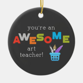 Kunstleraar appreciatiedag verf penseel, Geweldige Keramisch Ornament