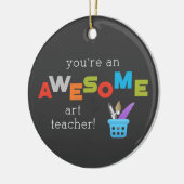 Kunstleraar appreciatiedag verf penseel, Geweldige Keramisch Ornament (Links)