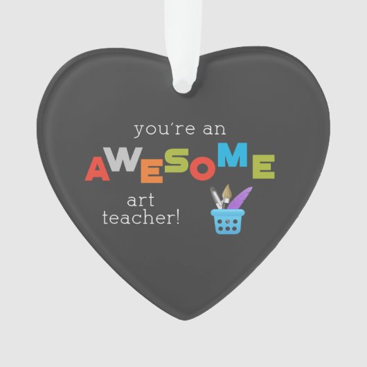 Kunstleraar appreciatiedag verf penseel, Geweldige Ornament (voorkant)