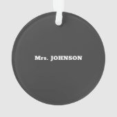 Kunstleraar appreciatiedag verf penseel, Geweldige Ornament (achterkant)