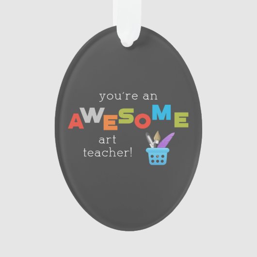 Kunstleraar appreciatiedag verf penseel, Geweldige Ornament (voorkant)