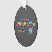 Kunstleraar appreciatiedag verf penseel, Geweldige Ornament (voorkant)