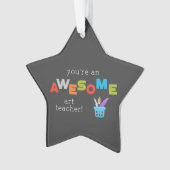 Kunstleraar appreciatiedag verf penseel, Geweldige Ornament (voorkant)