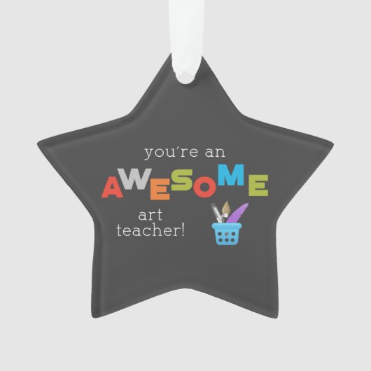 Kunstleraar appreciatiedag verf penseel, Geweldige Ornament (voorkant)