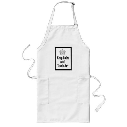 Kunstleraar Apron - Kalm houden en leren kunst Lang Schort (Voorkant)