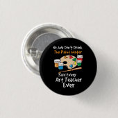 Kunstleraar artiest ronde button 3,2 cm (Voorkant /achterkant)