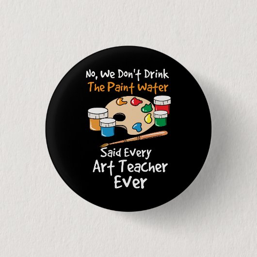 Kunstleraar artiest ronde button 3,2 cm (Voorkant)
