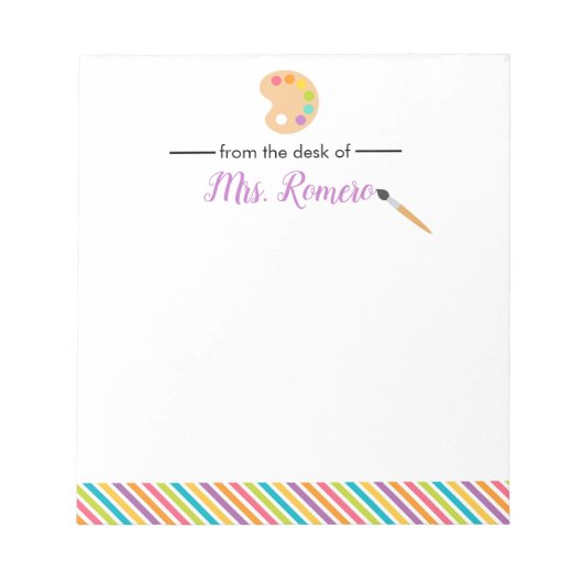 Kunstleraar artistieke schilderende palet notitieblok (Voorkant)