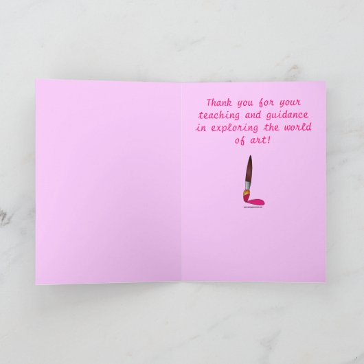 Kunstleraar Bedankt met Paintbrush (Binnen)