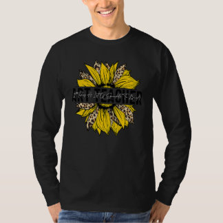 Kunstleraar Boho Zonnebloem Zorgzaam Toegewijd Lie T-shirt